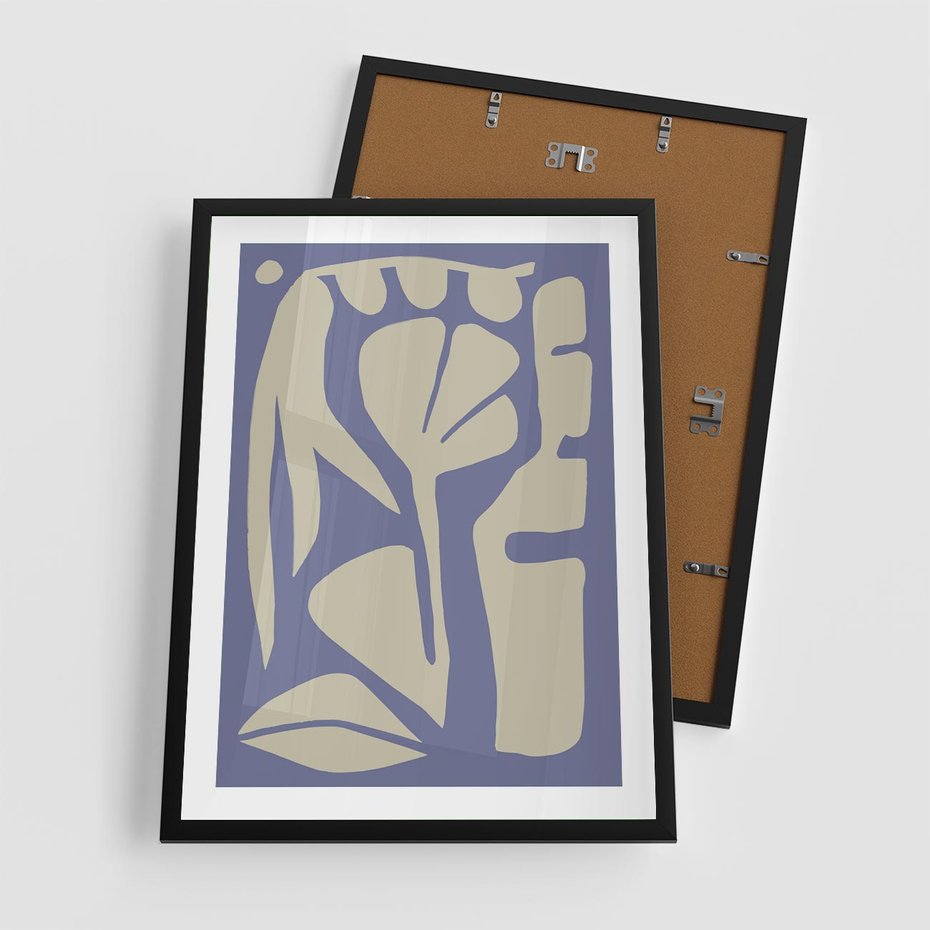 Plakat w ramie 50x70 - Echa Wizualnej Transcendencji - skandynawski styl, plakat - rama czarna