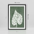 Plakat w ramie 50x70 - Migotliwe Wnętrze Zieleni - zielony plakat, roślinne motywy - rama czarna