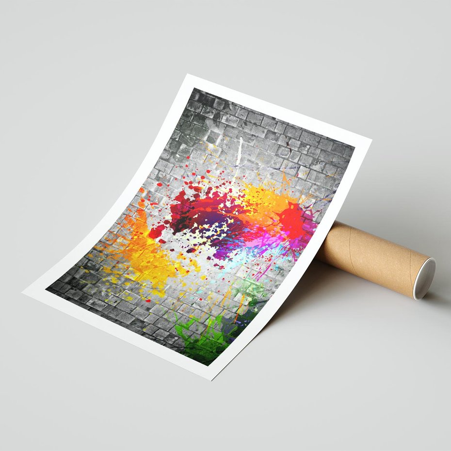 Plakat bez ramy 30x40 - Ekspresja Graffiti - farba, graffiti