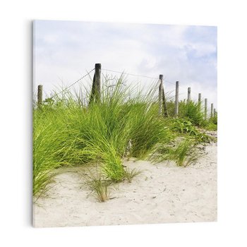 Obraz na płótnie 40x40 - Rajskie wydmy nad plażą - plaża, wydmy