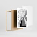 Plakat w ramie 50x70 - Współczesne Kształty - architektura, nowoczesne formy - rama drewno