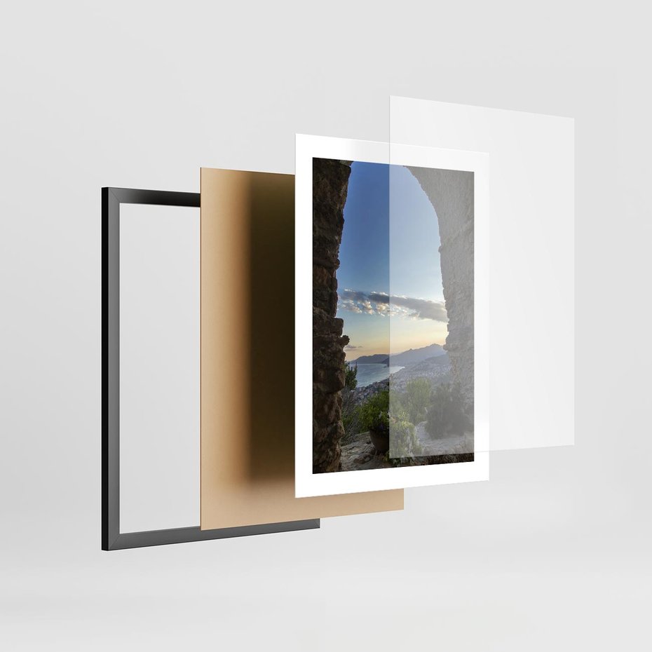 Plakat w ramie 30x40 - Pejzaż w perspektywie - pejzaż, perspektywa - rama czarna