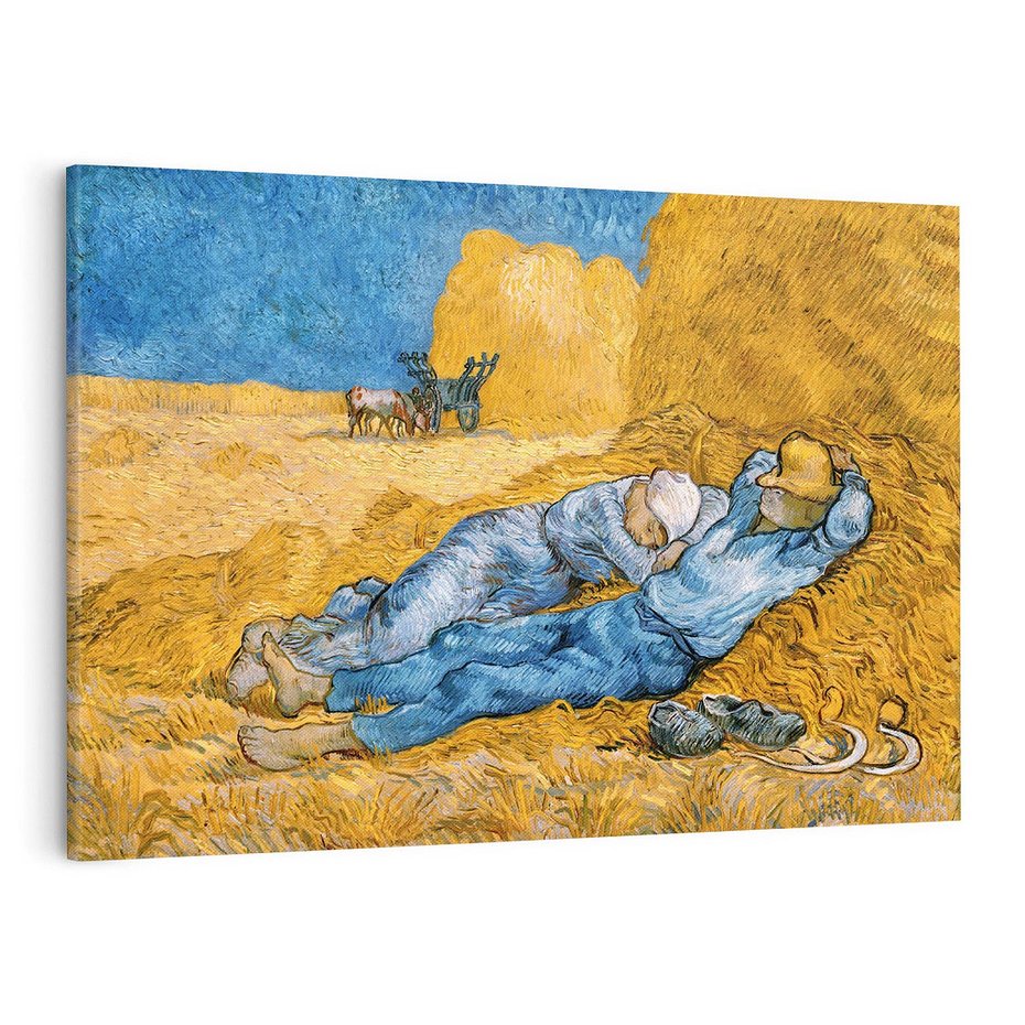 Obraz na płótnie 70x50 - "The Siesta " (1890) Vincent van Gogh - Reprodukcja - reprodukcja, obraz na płótnie