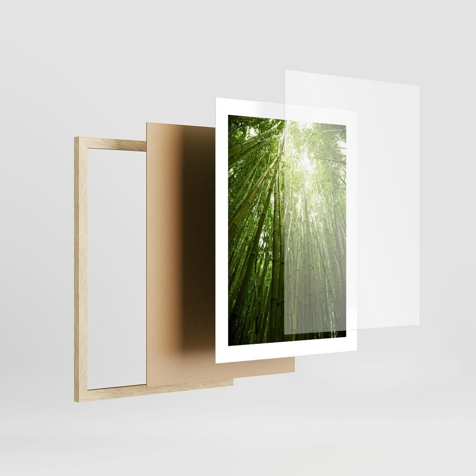 Plakat w ramie 30x40 - Siła Natury - drzewa, las - rama drewno