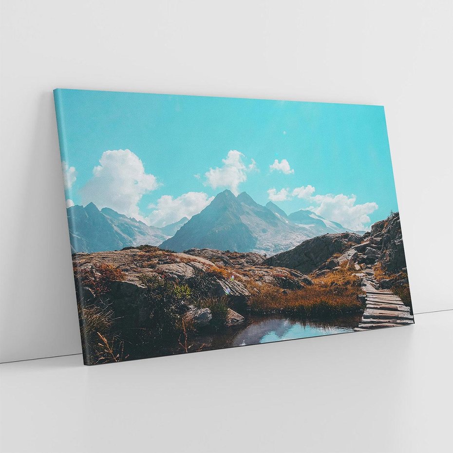 Obraz na płótnie 120x80 - Inspirujący Pejzaż - ścieżka, górska