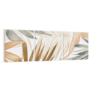 Obraz na płótnie 120x40 - Liście w Akwareli - akwarela, malowane liście