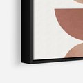 Obraz w ramie 50x50 - Abstrakcyjne Widzenia - abstrakcyjne geometryczne kształty, odcienie brązu i beżu - rama czarna