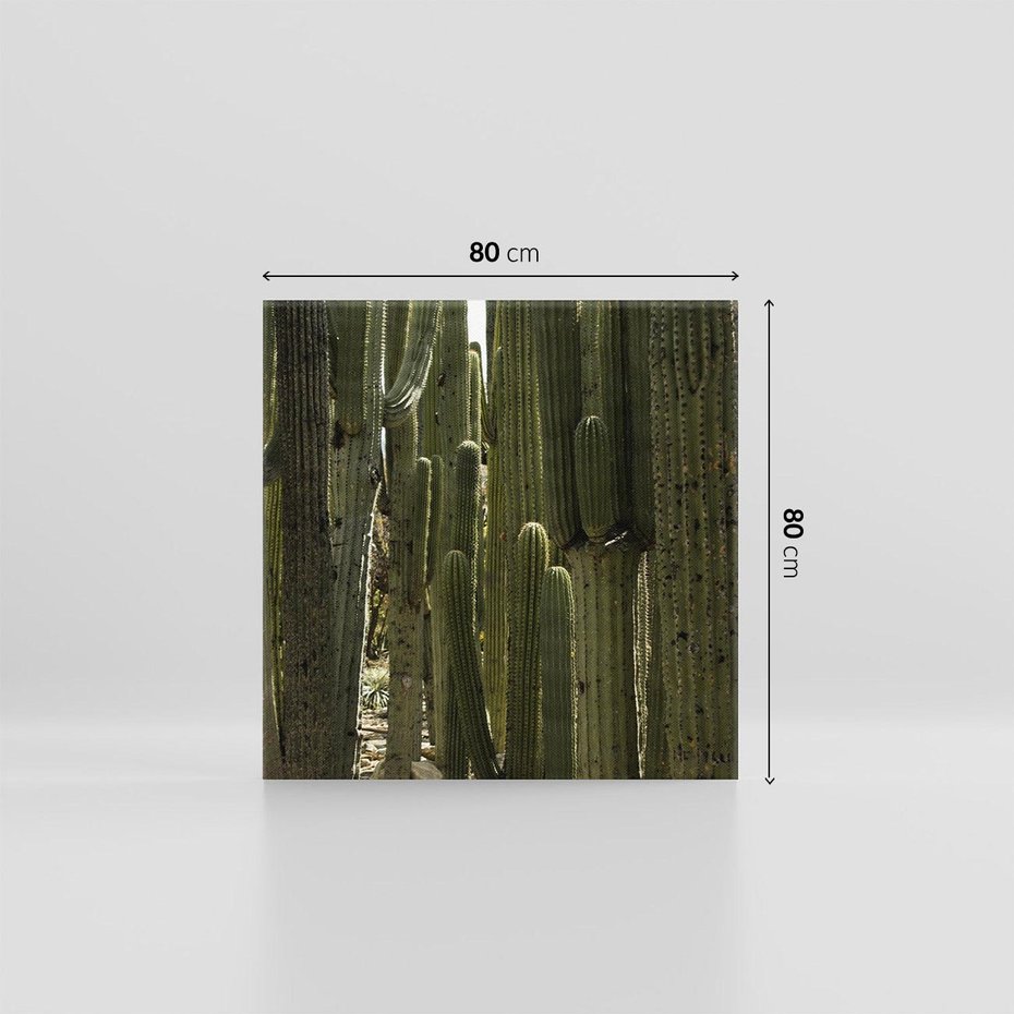 Obraz na płótnie 80x80 - Wyjątkowy Klimat Boho - kaktusy, pustynia