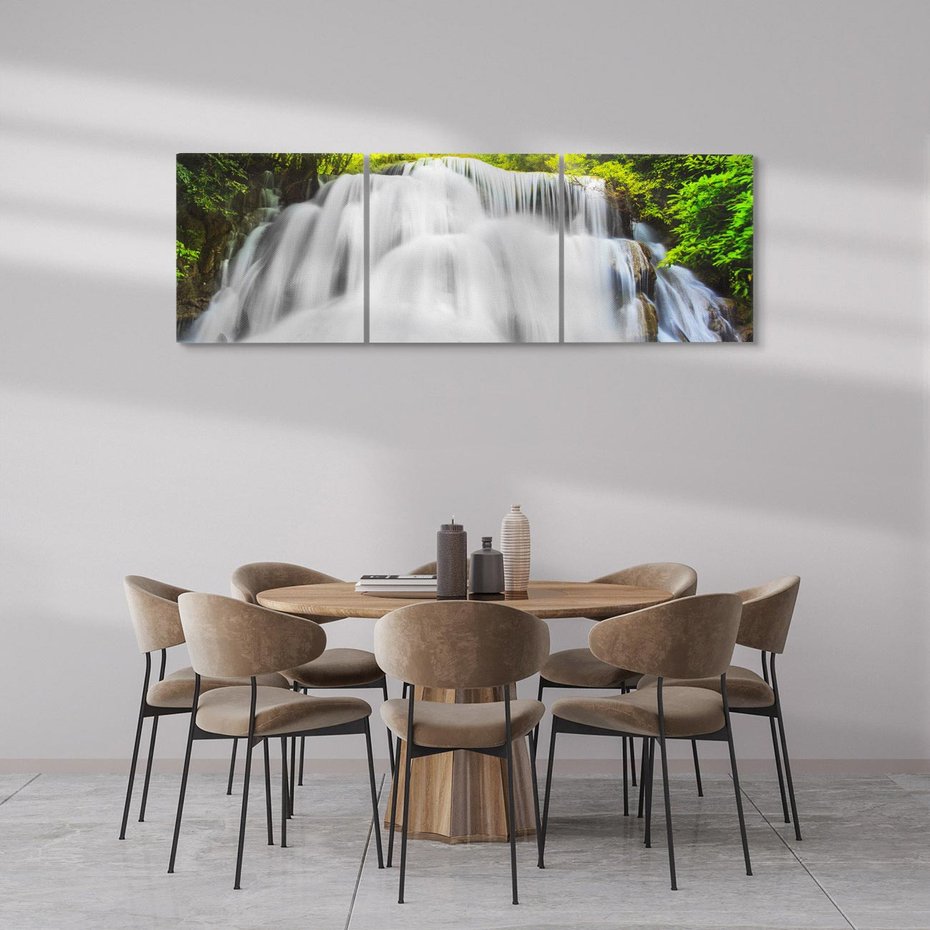 Obraz na płótnie 150x50 - Magiczne wodospady Tajlandii - Tajlandia, wodospad