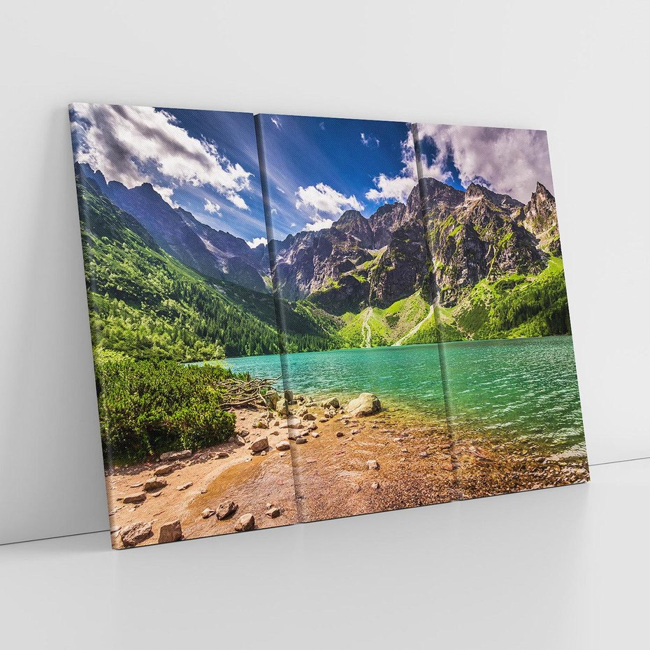 Obraz na płótnie 120x80 - Urok gór i jezior - góry, jezioro