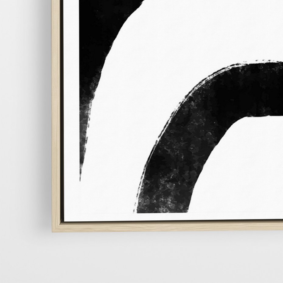 Obraz w ramie 80x120 - Wibracje Plam - abstrakcja, minimalizm - rama drewno