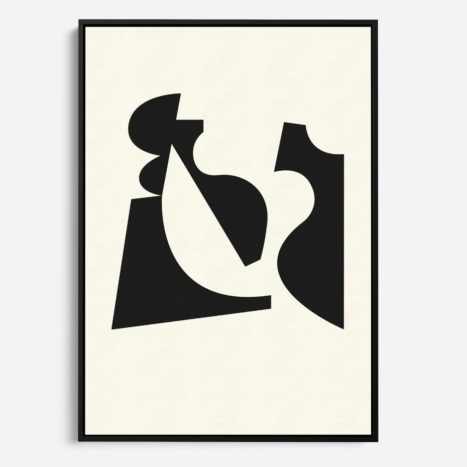 Obraz w ramie 70x100 - Tajemnicze Spektrum - abstrakcyjne kształty, geometria - rama czarna