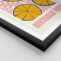 Plakat w ramie 40x50 - Podróżne Wizje - typografia, cytryny - rama czarna