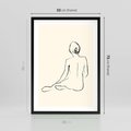 Plakat w ramie 50x70 - Akt w Minimalizmie - kobieta akt, minimalizm - rama czarna