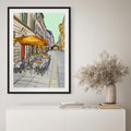 Plakat bez ramy 30x40 - Kawiarenkowy Szkic - malowany, szkic
