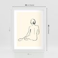 Plakat w ramie 30x40 - Akt w Minimalizmie - kobieta akt, minimalizm - rama biała