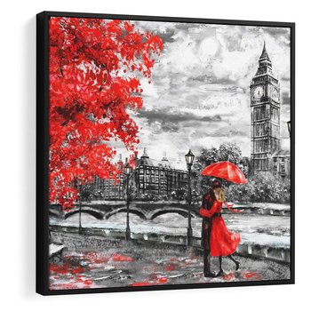 Obraz w ramie 50x50 - Big Ben w Londynie - londyn, big ben - rama czarna