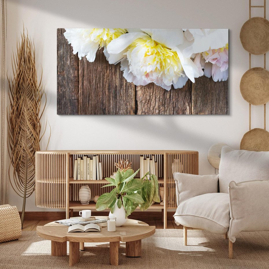 Obraz na płótnie 140x70 - Relaksująca Harmonia - kwiaty, spa