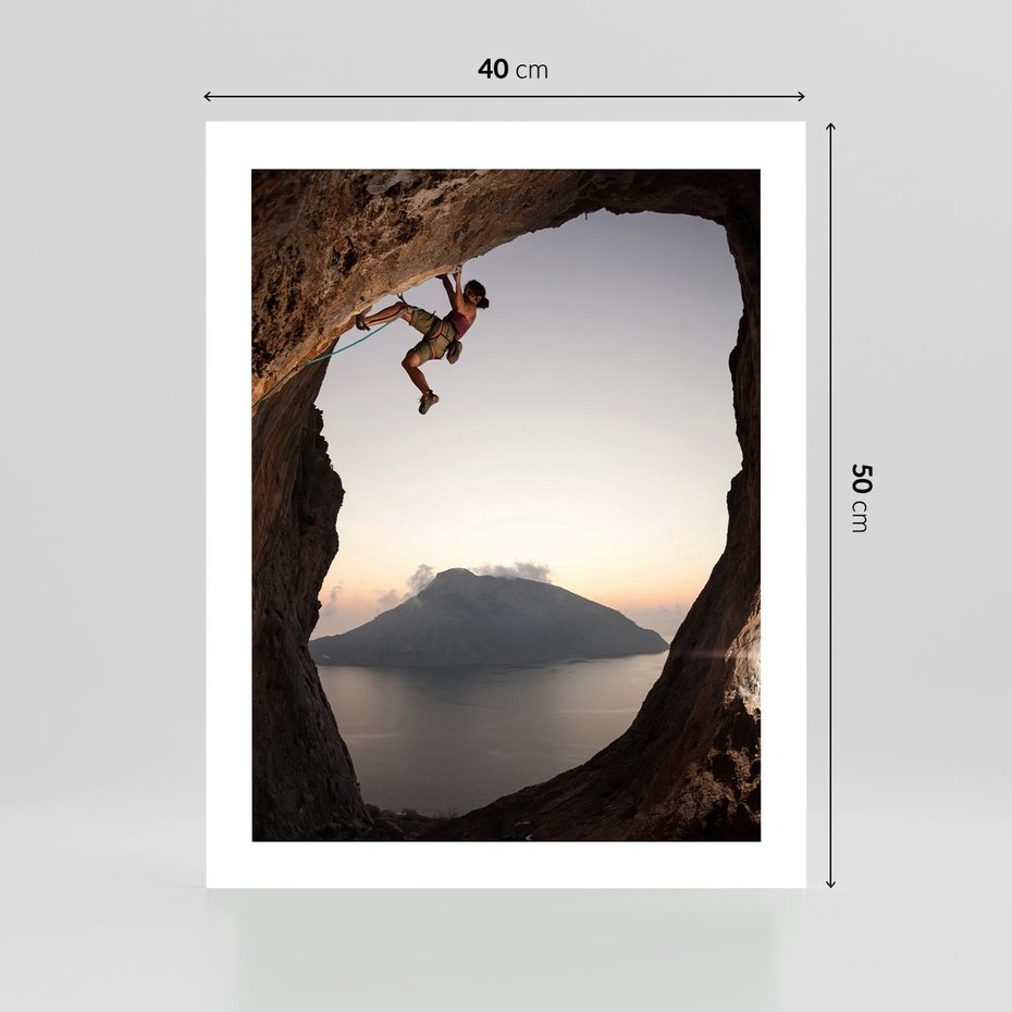 Plakat bez ramy 40x50 - Wspinaczka na Wysokie Góry - wspinaczka, góry
