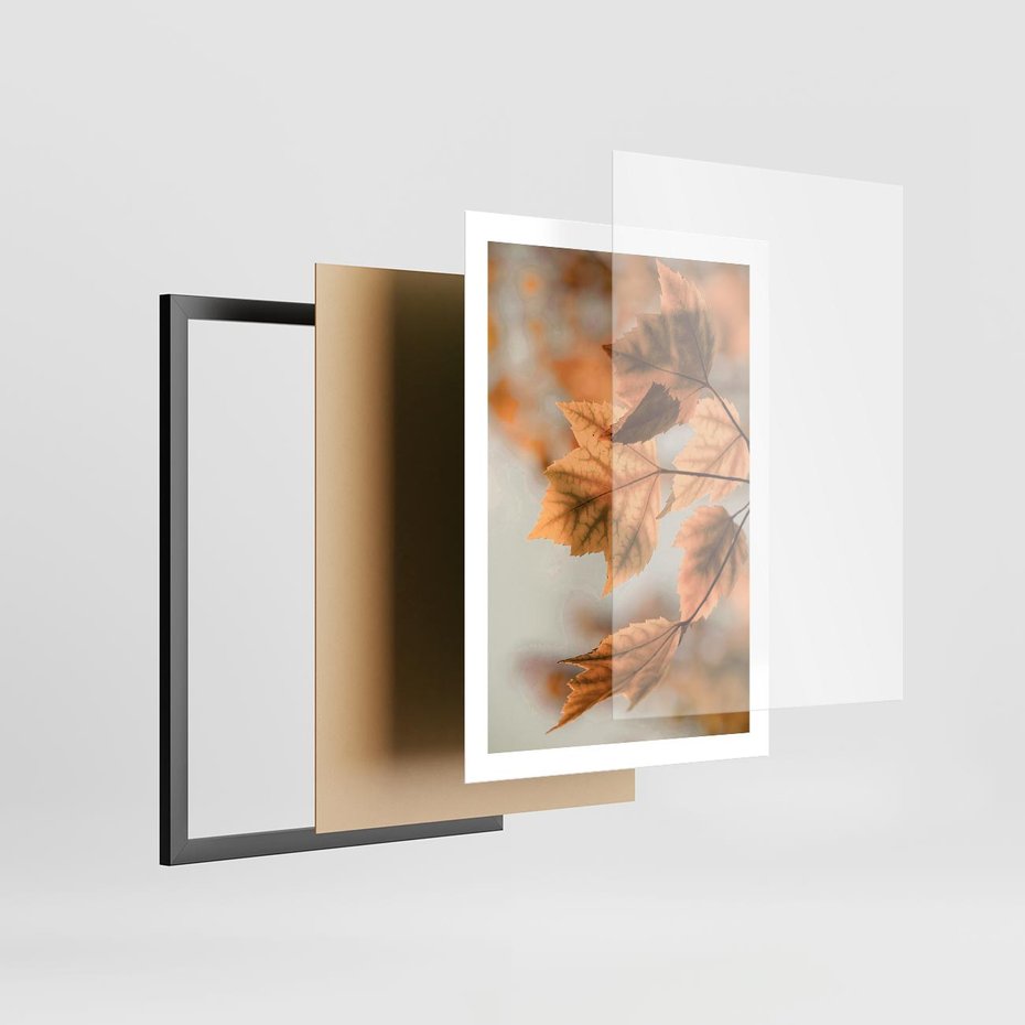 Plakat w ramie 50x70 - Magia Jesieni - liście, jesień - rama czarna
