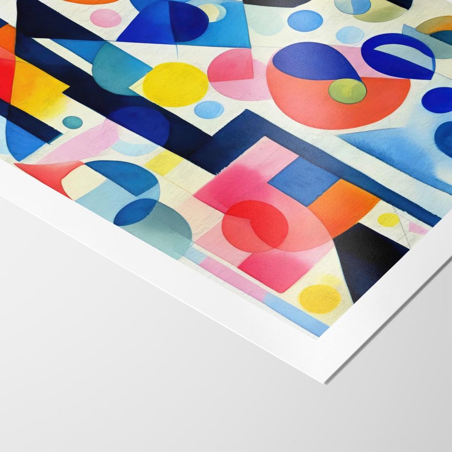 Plakat bez ramy 21x30 - Księga Akwarelowych Przeniknięć - abstrakcyjny obraz, różne kolorowe kształty