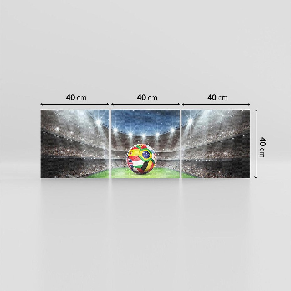 Obraz na płótnie 120x40 - Piłka nożna na stadionie: Pasja sportu - stadion, piłka
