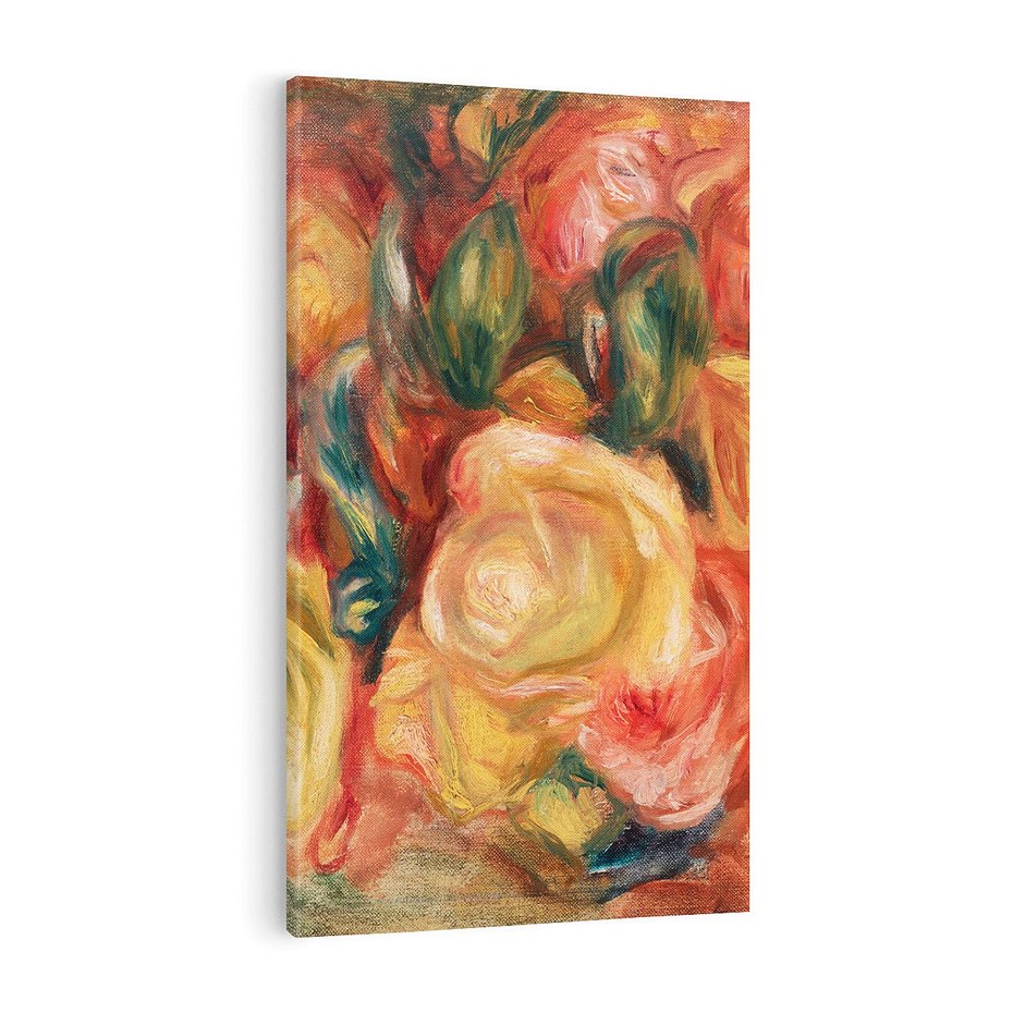 Obraz na płótnie 80x120 - "Róże" (1912), Pierre-Auguste Renoir - Reprodukcja - reprodukcja, obraz na płótnie