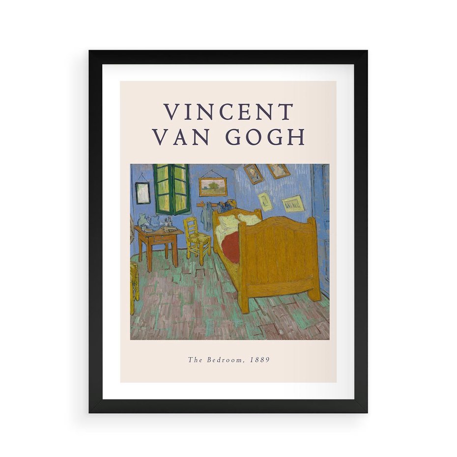 Plakat w ramie 50x70 - Reprodukcja van Gogha - vincent van gogh, reprodukcja - rama czarna