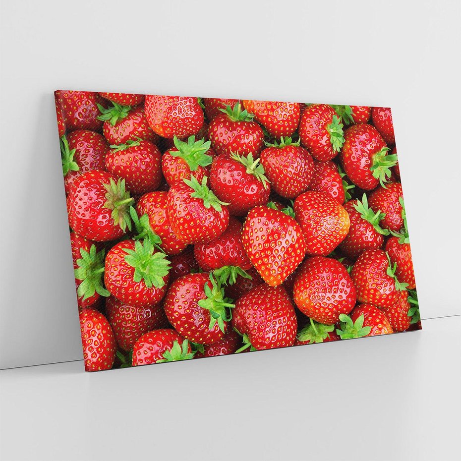 Obraz na płótnie 120x80 - Słodkie kuszenie - truskawki, owoce