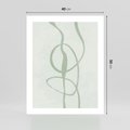 Plakat bez ramy 40x50 - Zieleń Wewnętrznej Harmonii - zielona abstrakcja, zgaszona zieleń