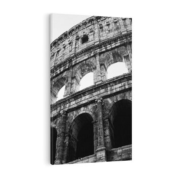 Obraz na płótnie 70x100 - Koloseum w Czarnej Bieli - antyczna architektura, koloseum