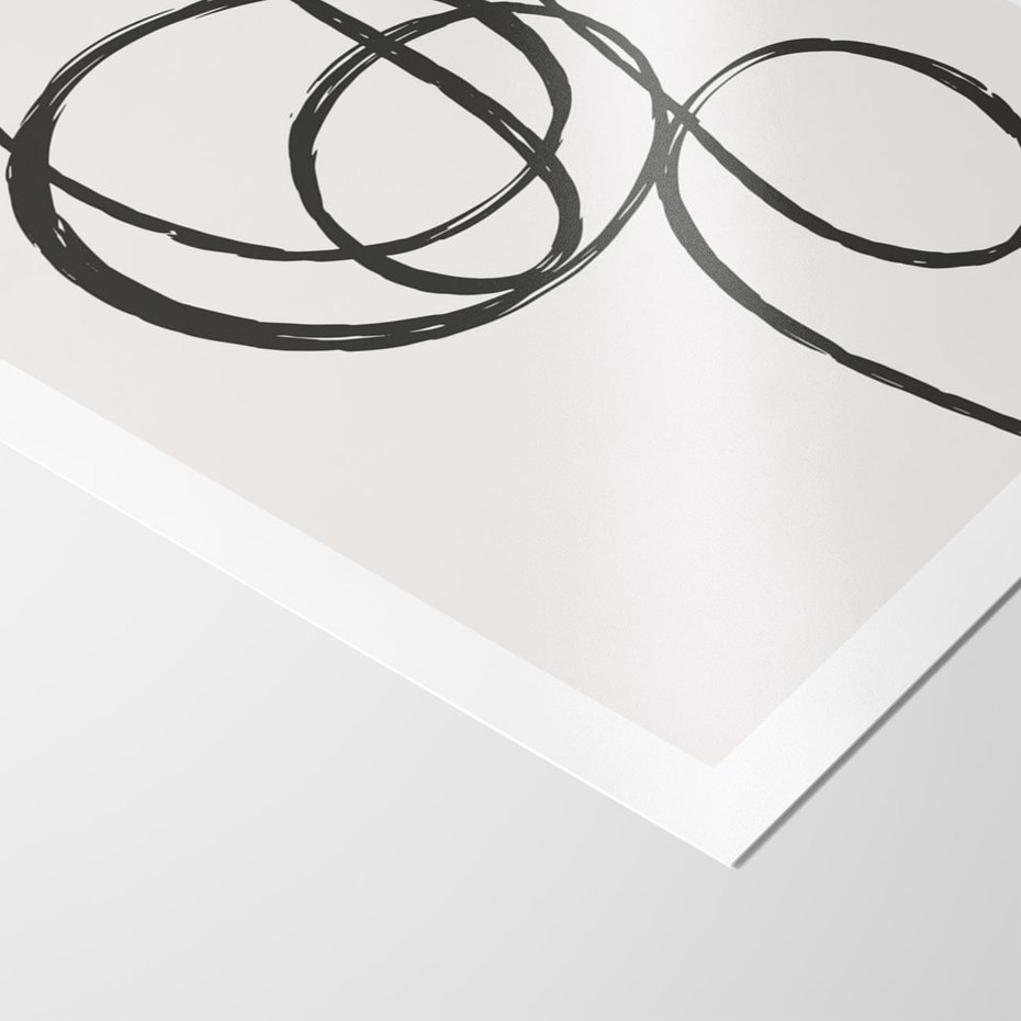 Plakat bez ramy 30x40 - Migotliwa Kreatywność - abstrakcyjne szkicowane linie, minimalizm