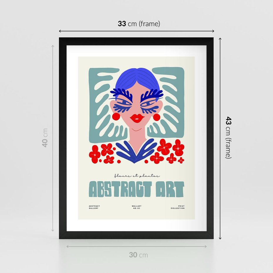 Plakat w ramie 30x40 - Podróżne Impulsy - abstrakcja, kobieta - rama czarna