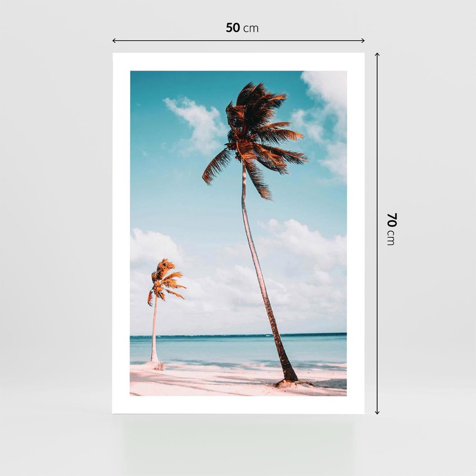 Plakat bez ramy 50x70 - Raj na Ziemi - plaża, ocean