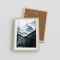 Plakat w ramie 30x40 - Góry w Zimowym Uścisku - góry, ośnieżone szczyty - rama drewno