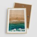 Plakat w ramie 50x70 - Nadbrzeżna Harmonia - plaża, morze - rama drewno