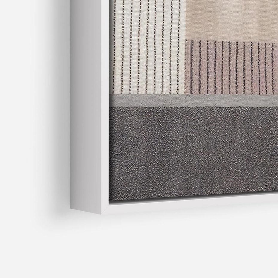 Obraz w ramie 120x80 - Harmonia skradzionych odcieni - symetryczne, geometryczne pasy - rama biała