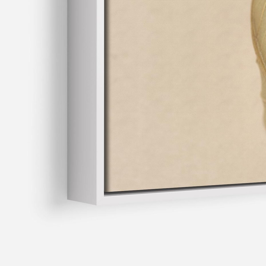 Obraz w ramie 50x50 - Boho suszone liście - suszony, liść - rama biała