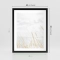 Plakat w ramie 40x50 - Jasna Delikatność: Fotografia Suchych Traw - suche trawy, jasna fotografia - rama czarna