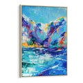 Obraz w ramie 50x70 - Mistyka Górskich Marzeń - abstrakcja, pejzaż gór - rama drewno
