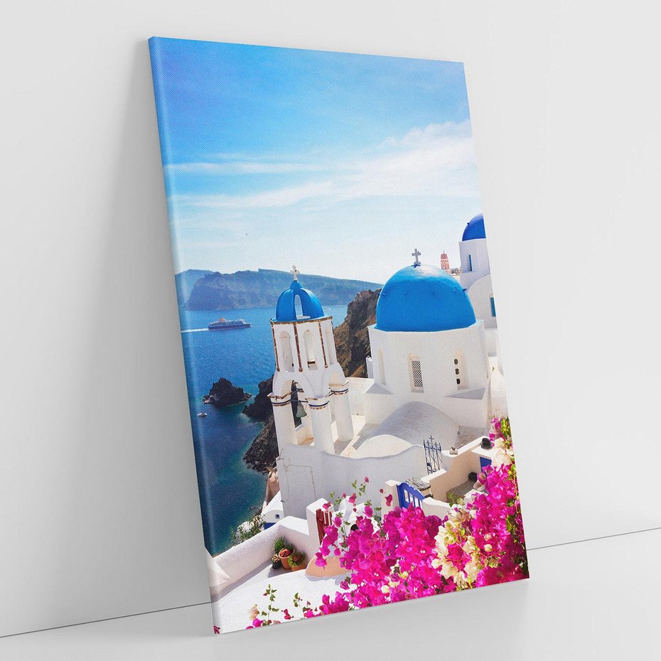 Obraz na płótnie 50x70 - Perspektywa na Santorini - Santorini, perspektywa