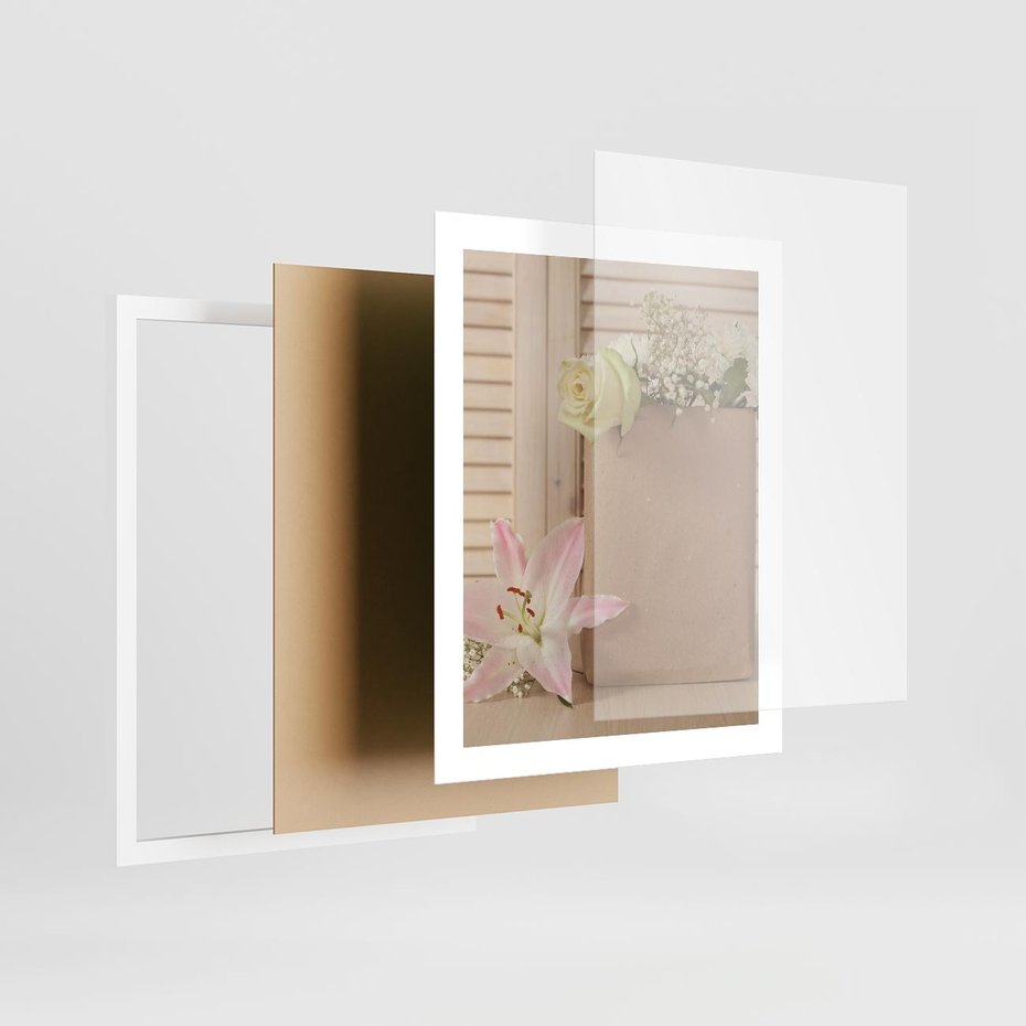 Plakat w ramie 40x50 - Elegancja W Prostocie - kwiaty, mnimalizm - rama biała