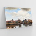 Obraz na płótnie 120x80 - "View of Delft" Johann Vermeer (1660–1661) - Reprodukcja - reprodukcja, obraz na płótnie