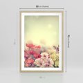 Plakat w ramie 50x70 - Delikatne kwiaty pastelowe - kwiaty, pastelowe - rama drewno