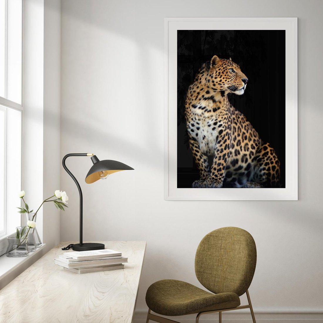 Plakat bez ramy 21x30 - Elegancja Jaguarowej Pantery - jaguar, pantera