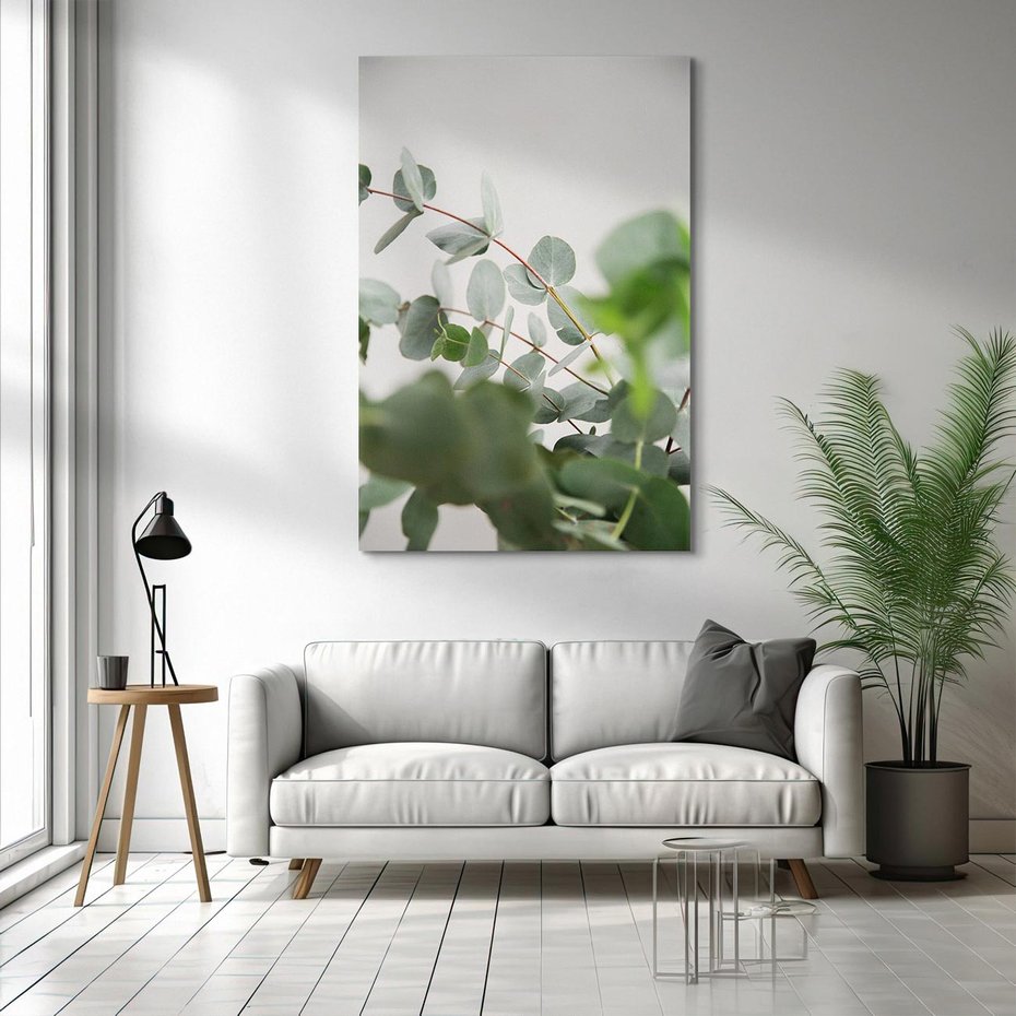 Obraz na płótnie 70x100 - Liście eukaliptusa w naturze - eukaliptus, liście