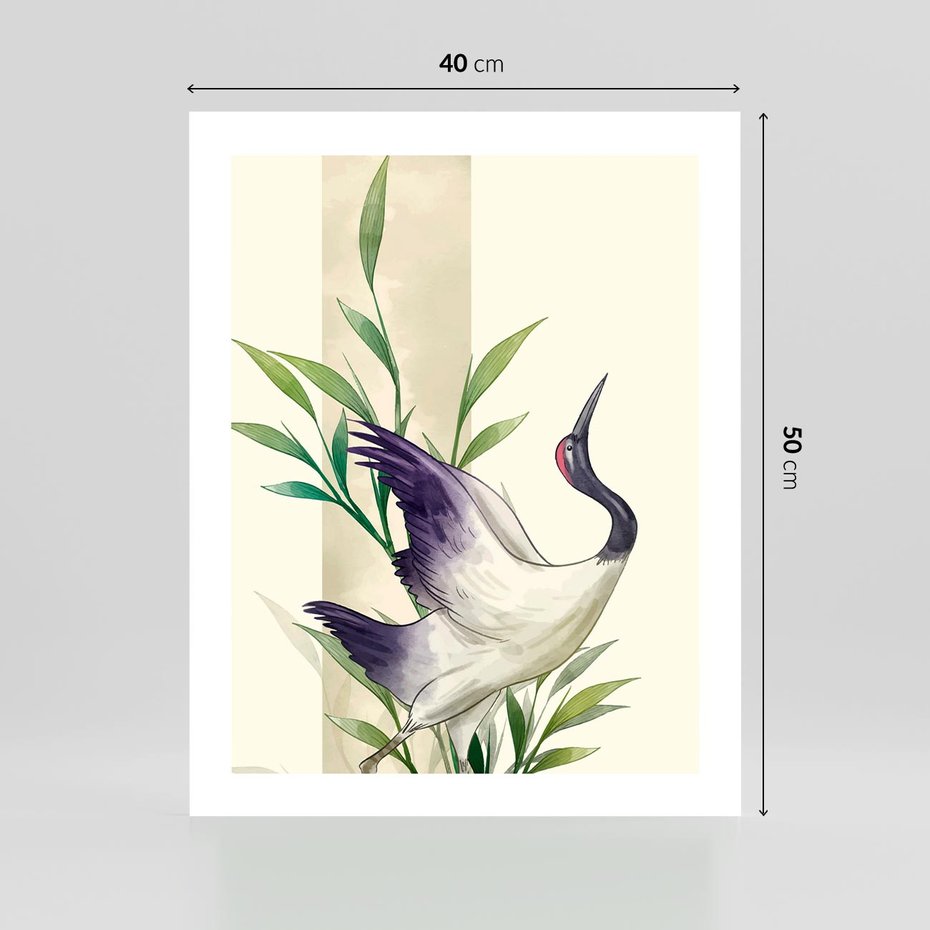 Plakat bez ramy 40x50 - Migocące Ptaki - japońska sztuka, ptak