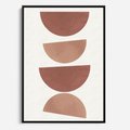 Obraz w ramie 70x100 - Abstrakcyjne Widzenia - abstrakcyjne geometryczne kształty, odcienie brązu i beżu - rama czarna