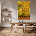 Obraz na płótnie 80x120 - Urok jesiennego lasu - las, drzewa