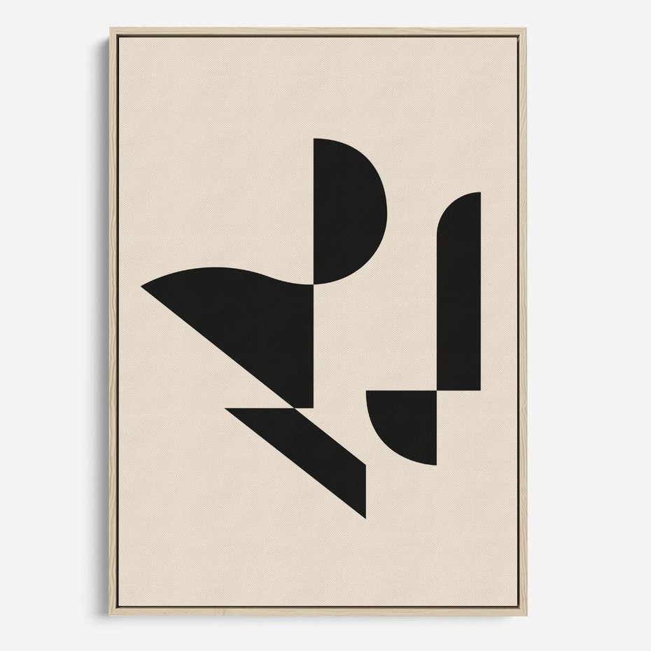 Obraz w ramie 50x70 - Rozkwitająca Abstrakcja - abstrakcyjne geometryczne kształty, minimalizm - rama drewno